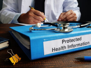 folder of protected health information